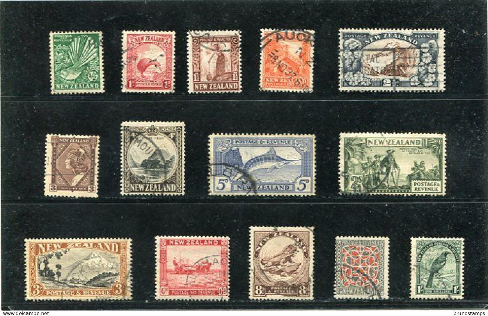 NEW ZEALAND - 1935  DEFINITIVE   SET  FINE USED  SG 556/569 - Usados