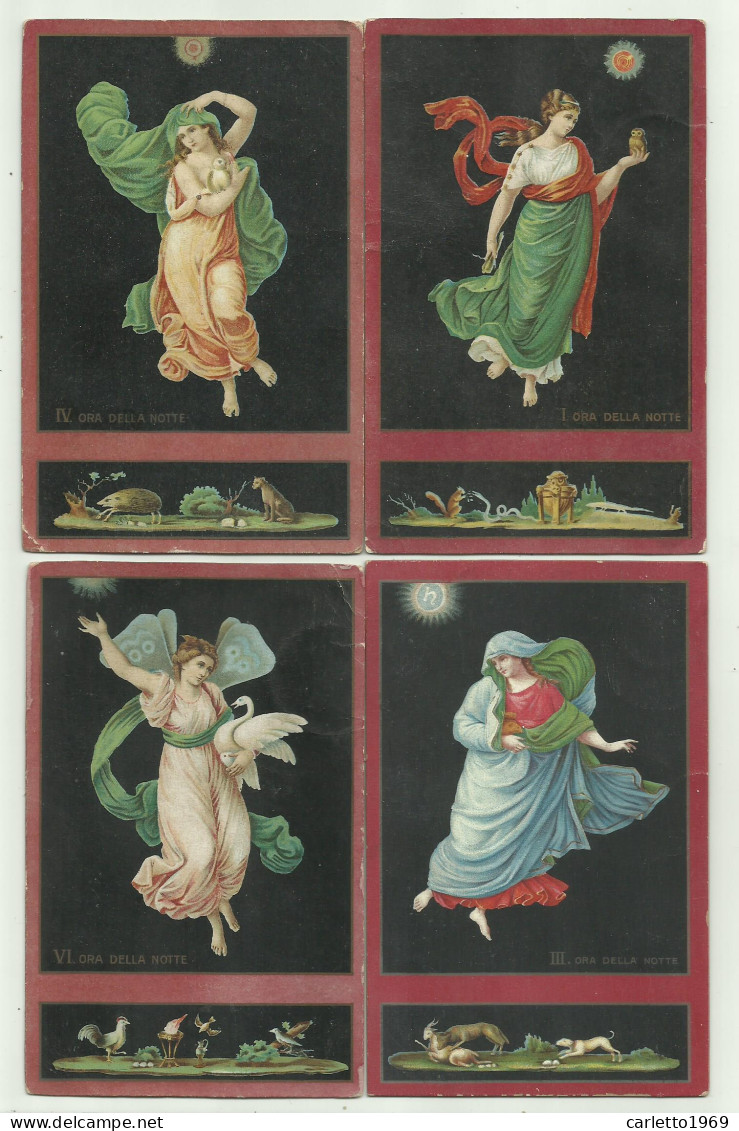 5 CARTOLINE ILLUSTRATE ORA DELLA NOTTE NUMERATE - VIAGGIATA FP - 1900-1949