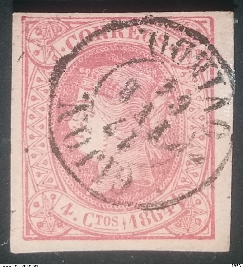 1864- IABEL II - MARCOFILIA - GIJON/OVIEDO - Usados