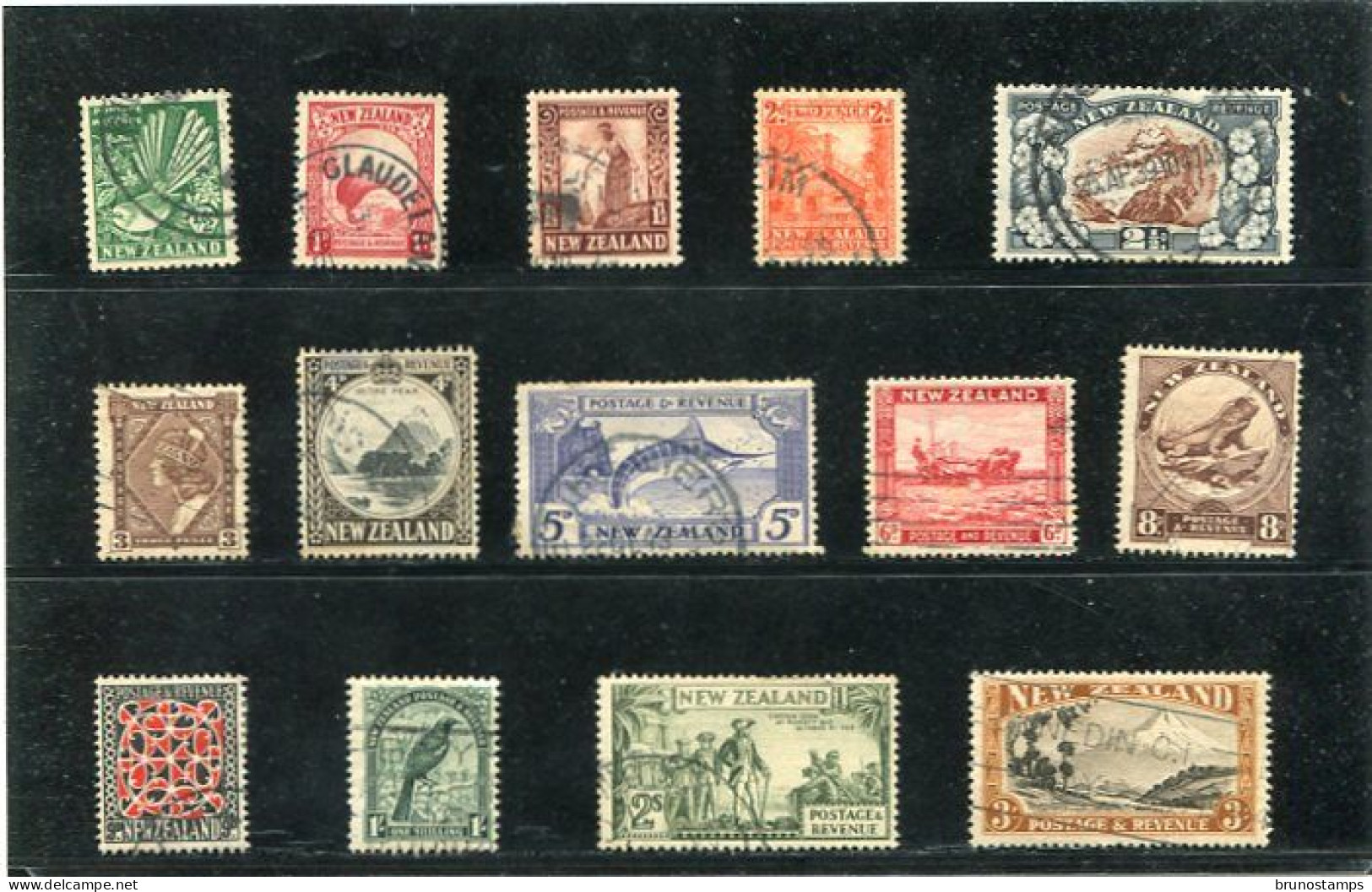 NEW ZEALAND - 1936-43  DEFINITIVE  SET  FINE USED  SG 577/90 - Usados