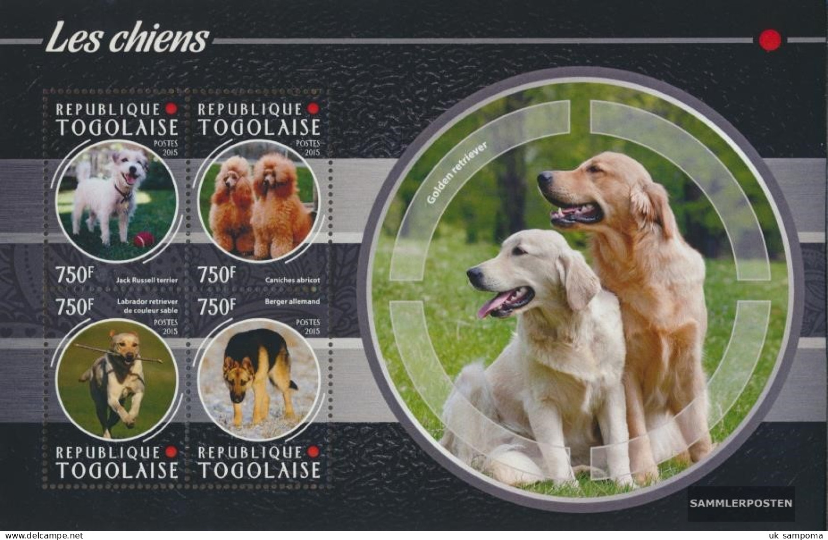 Togo 6734-6737 Sheetlet (complete. Issue) Unmounted Mint / Never Hinged 2015 Dogs - Togo (1960-...)