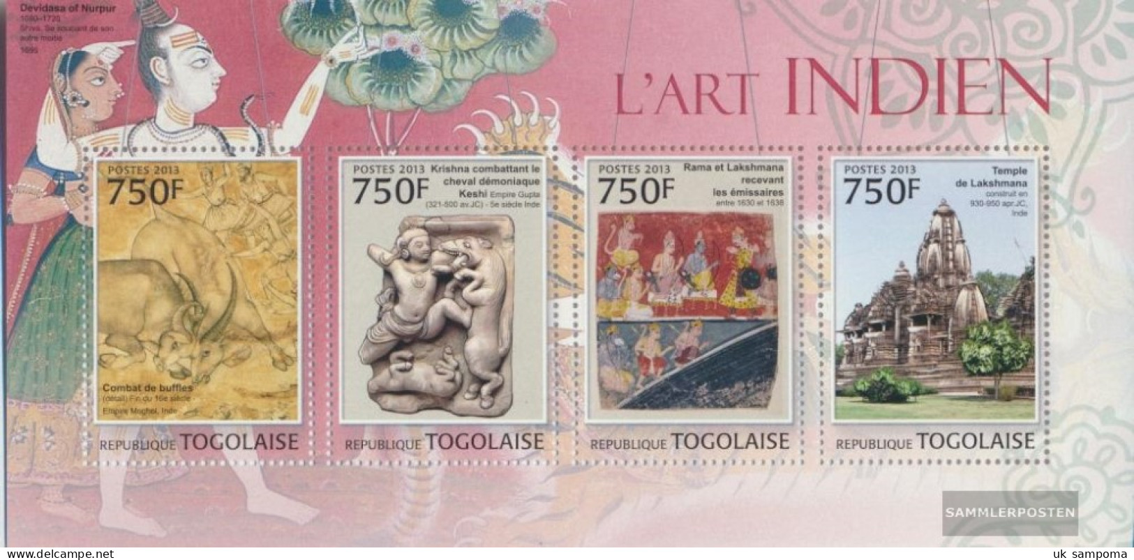 Togo 4706-4709 Sheetlet (complete. Issue) Unmounted Mint / Never Hinged 2013 Indian Art - Togo (1960-...)