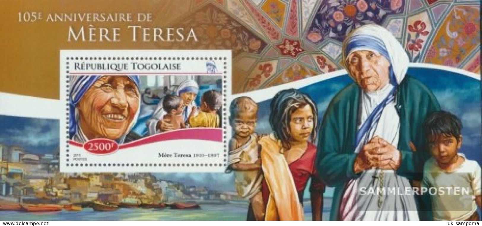 Togo Miniature Sheet 1133 (complete. Issue) Unmounted Mint / Never Hinged 2015 Mother Teresa - Togo (1960-...)