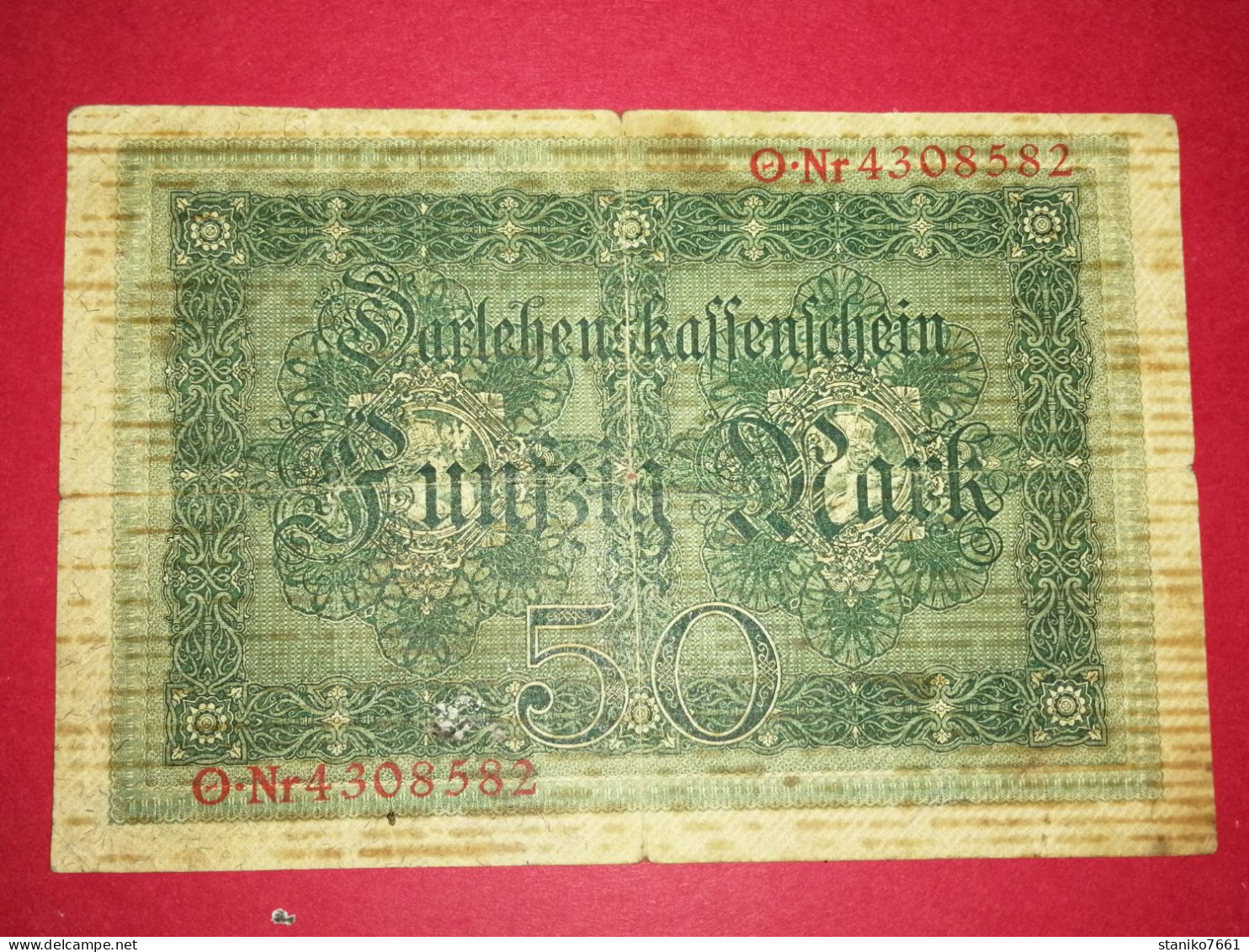 BILLET Allemagne 50 Mark 1914 Voir Photos - 50 Mark