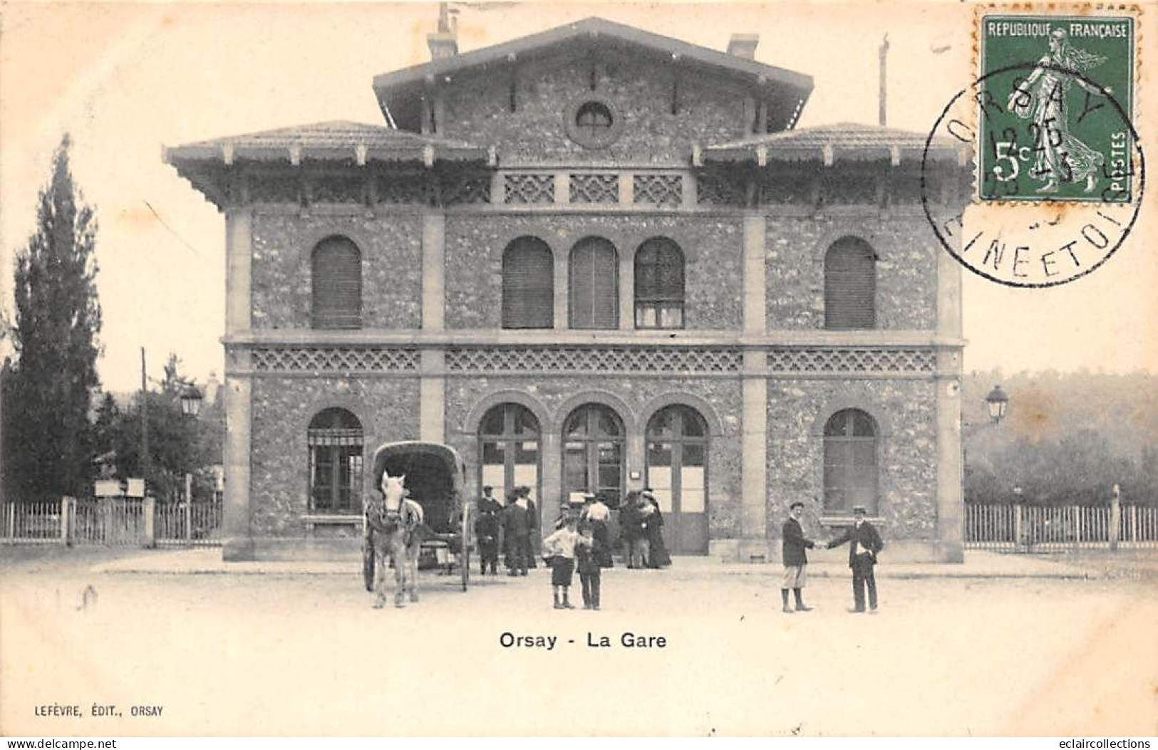 Orsay          91         Extérieur De La Gare.  Calèche.          (voir Scan) - Orsay