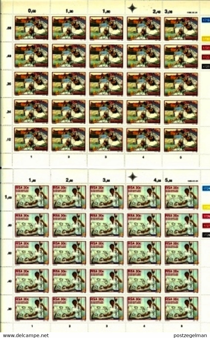 RSA, 1986, MNH, 25 Stamp(s) On Full Sheet(s), Giving Blood, Michell Nr(s).  682-685, Scannr. F2516 - Nuovi