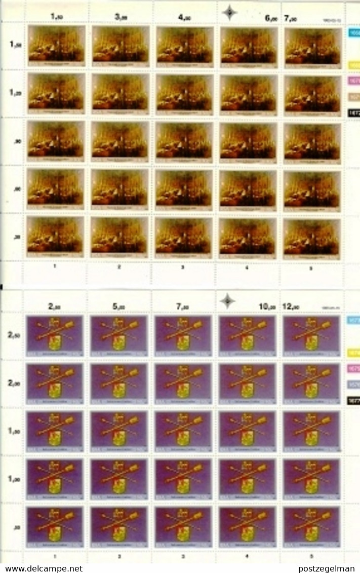 RSA, 1985, MNH, 25 Stamp(s) On Full Sheet(s), Parliament Building, Michell Nr(s).  670-673, Scannr. F2513 - Unused Stamps