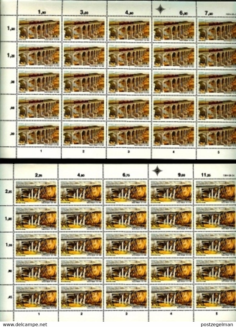 RSA, 1984, MNH, 25 Stamp(s) On Full Sheet(s), Bridges, Michell Nr(s).  651-654, Scannr. F2508 - Unused Stamps
