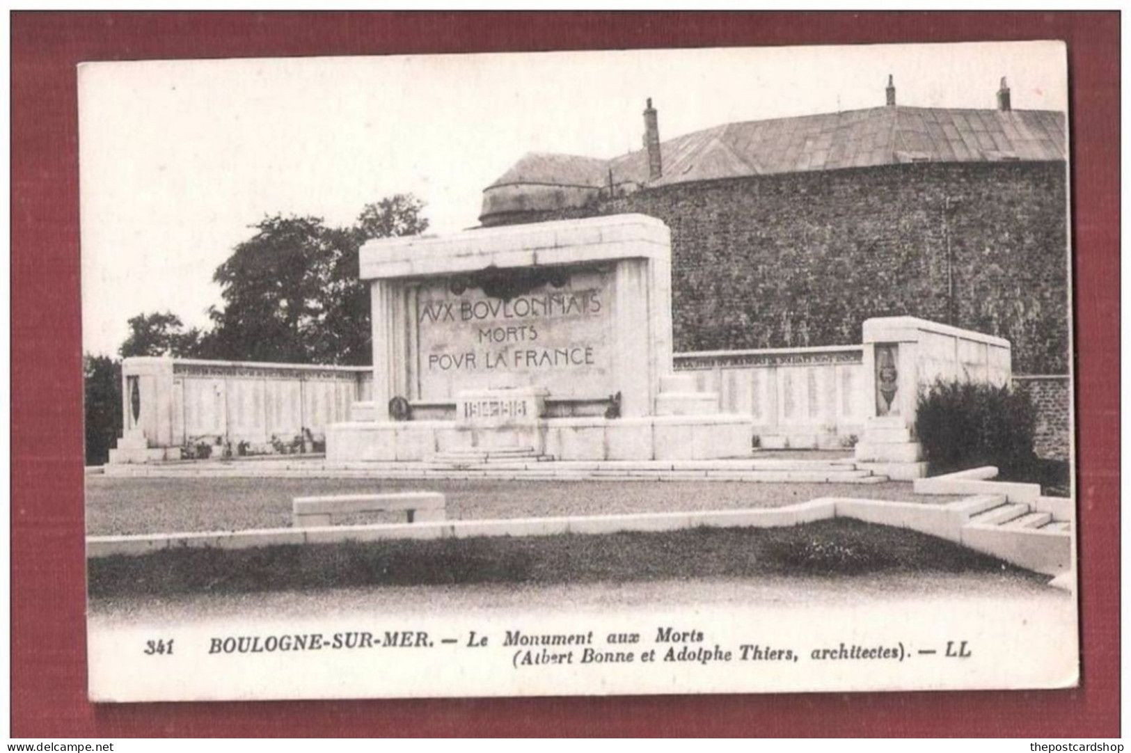 CPA 62 No.341 LL LOUIS LEVY BOULOGNE-SUR-MER FRANCE Le Monument Aux Morts - Boulogne Sur Mer