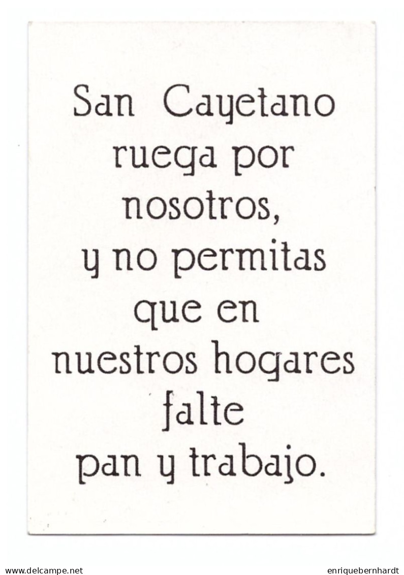 ESTAMPITA DE SAN CAYETANO CON ORACIÓN - Religión & Esoterismo
