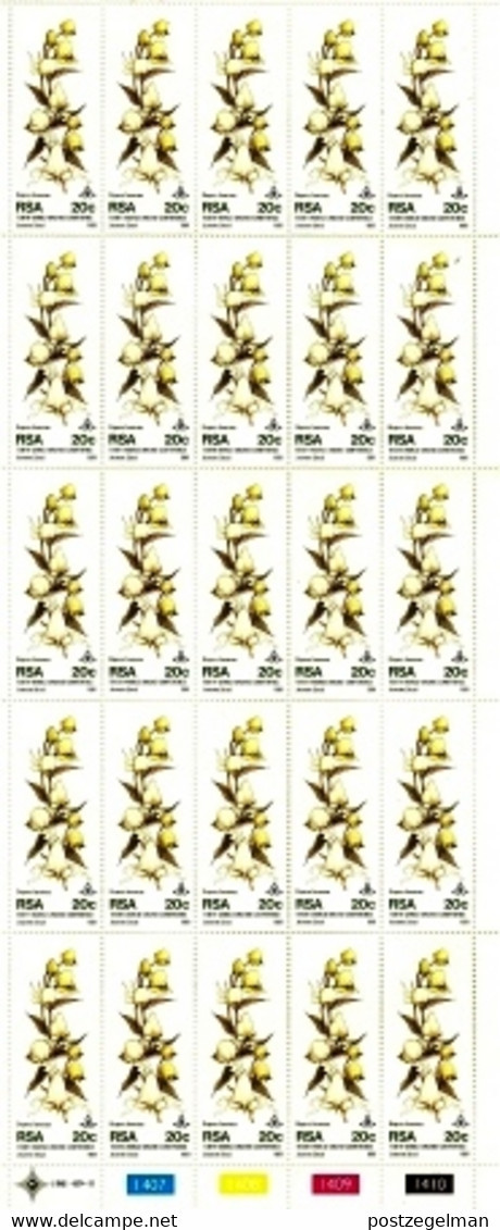 RSA, 1981, MNH, 25 Stamp(s) On Full Sheet(s) , Orchid Conference , Michel Nr(s).  590-593 Scannr. F2573 - Nuevos