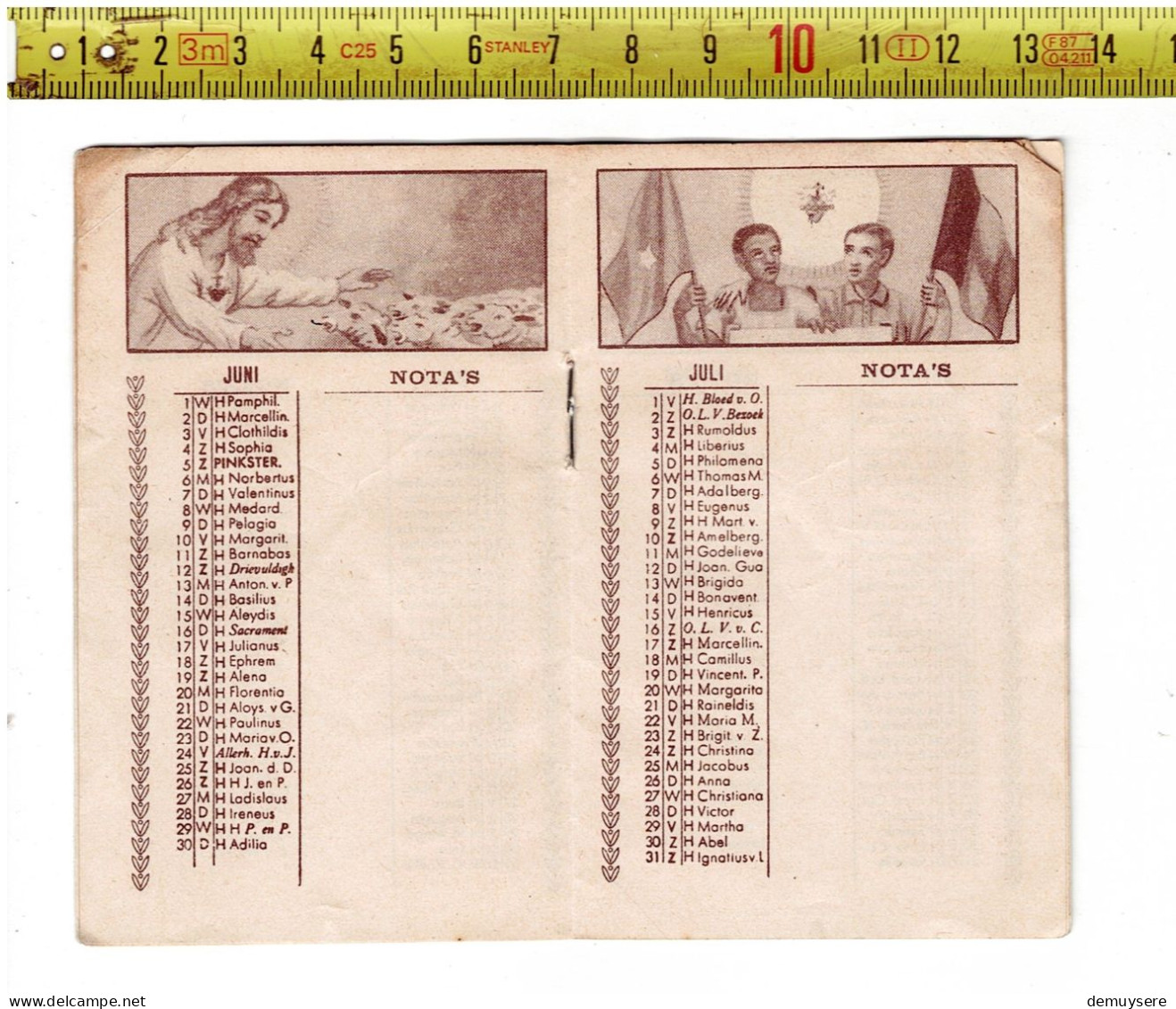 KL 5261 - KALENDER - 1949 - CALENDRIER - KALENDER VAN HET HEILIGE HART - Petit Format : 1921-40