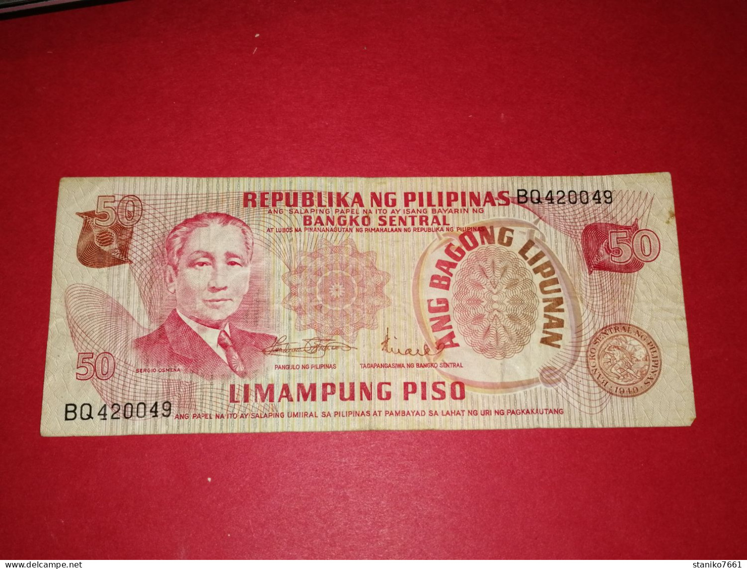 BILLETS PHILIPPINES 50 LIMAMPUNG PISO 1949 Voir Photos - Filippine