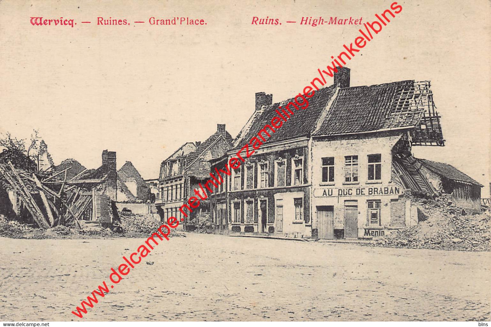 Wervicq - Ruines Grand Place - Au Duc De Brabant - Wervik - Wervik