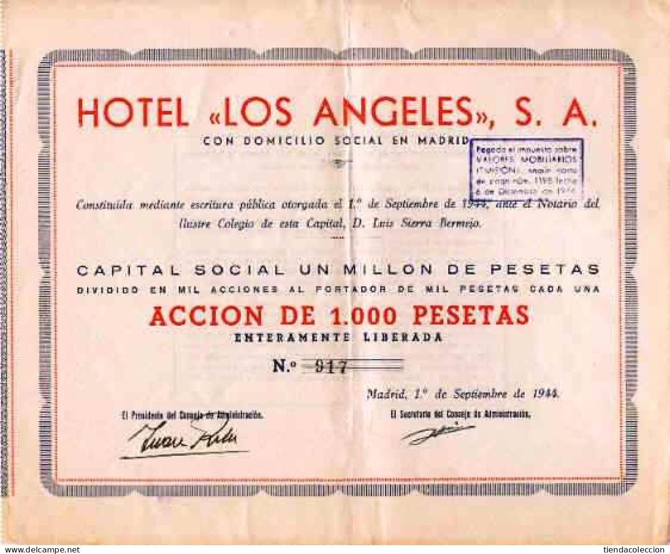 Hotel Los Ángeles, S. A. - Toerisme