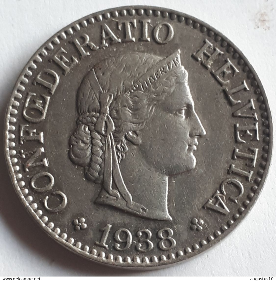 ZWITSERLAND /Suisse :10 Rappen 1938 KM 27b Low Mintage - Autres & Non Classés