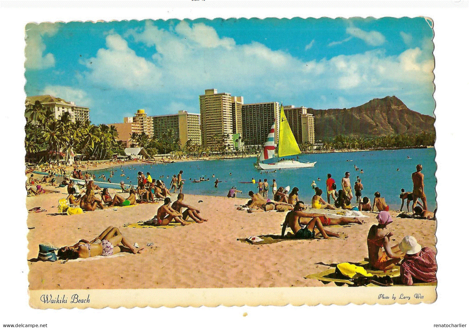 World Famous Waikiki Beach.Expédié à Waarschot (Belgique) - Hawaï