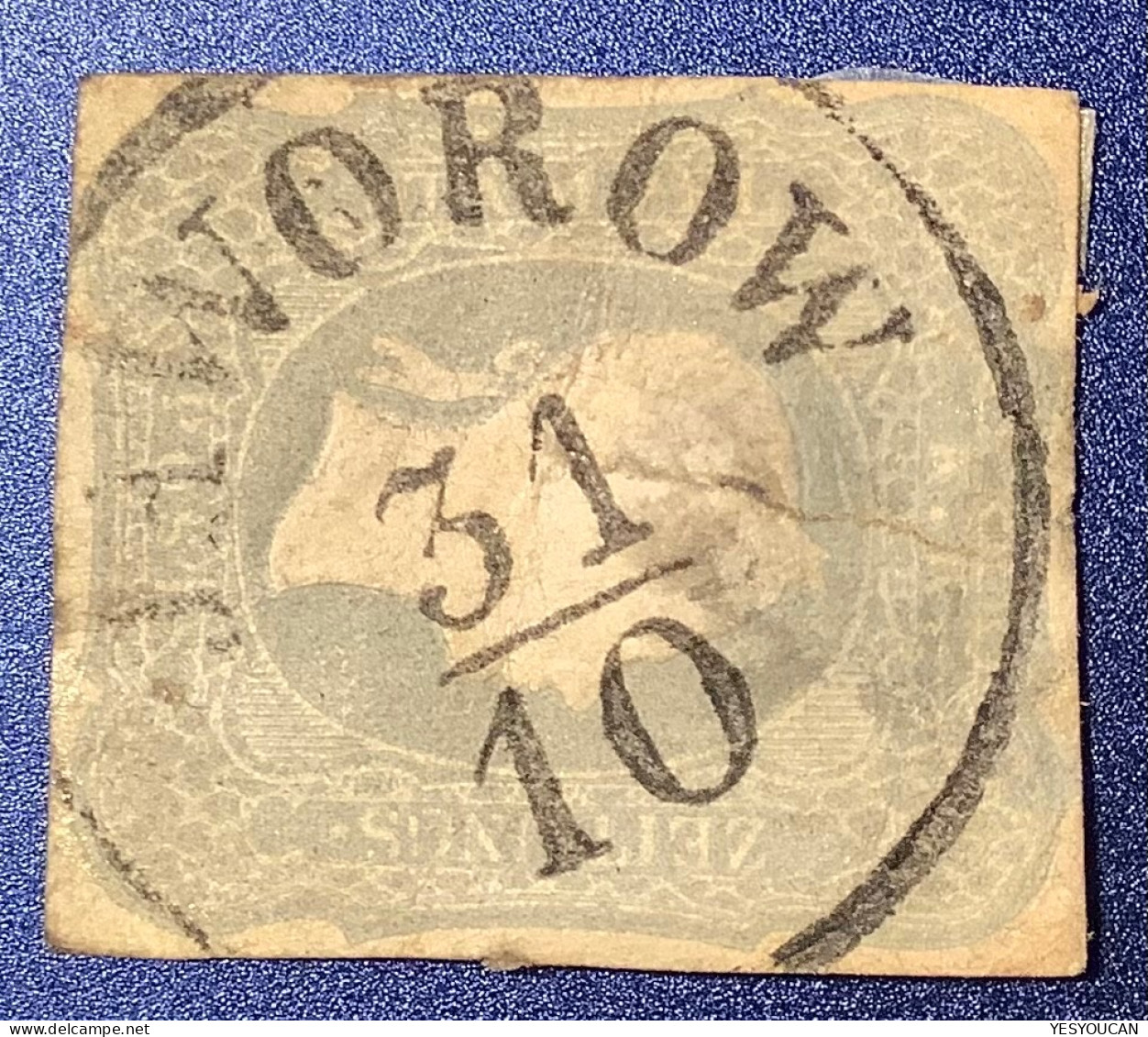 JAWOROW (Jaworiw Lwiw Ukraine Galizien) 17f =1000€ Österreich Zeitungsmarke 1859 (Austria Poland Lemberg - Usati