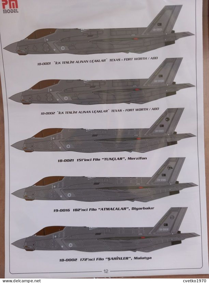 F-35A Lightning II, 1/72, PM Model Turkey (free international shipping)