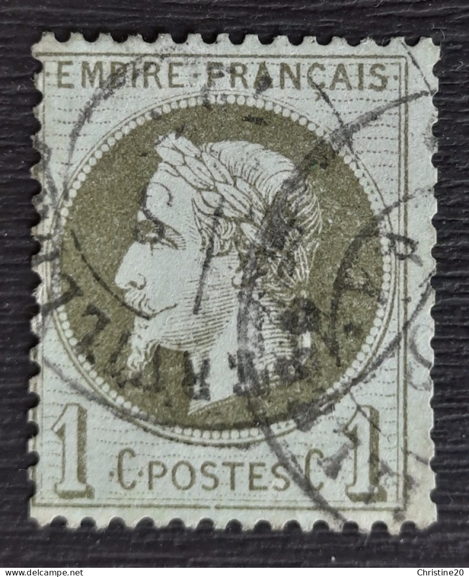 France 1870 N°25 Ob CaD TB Cote 25€ - 1863-1870 Napoléon III Lauré