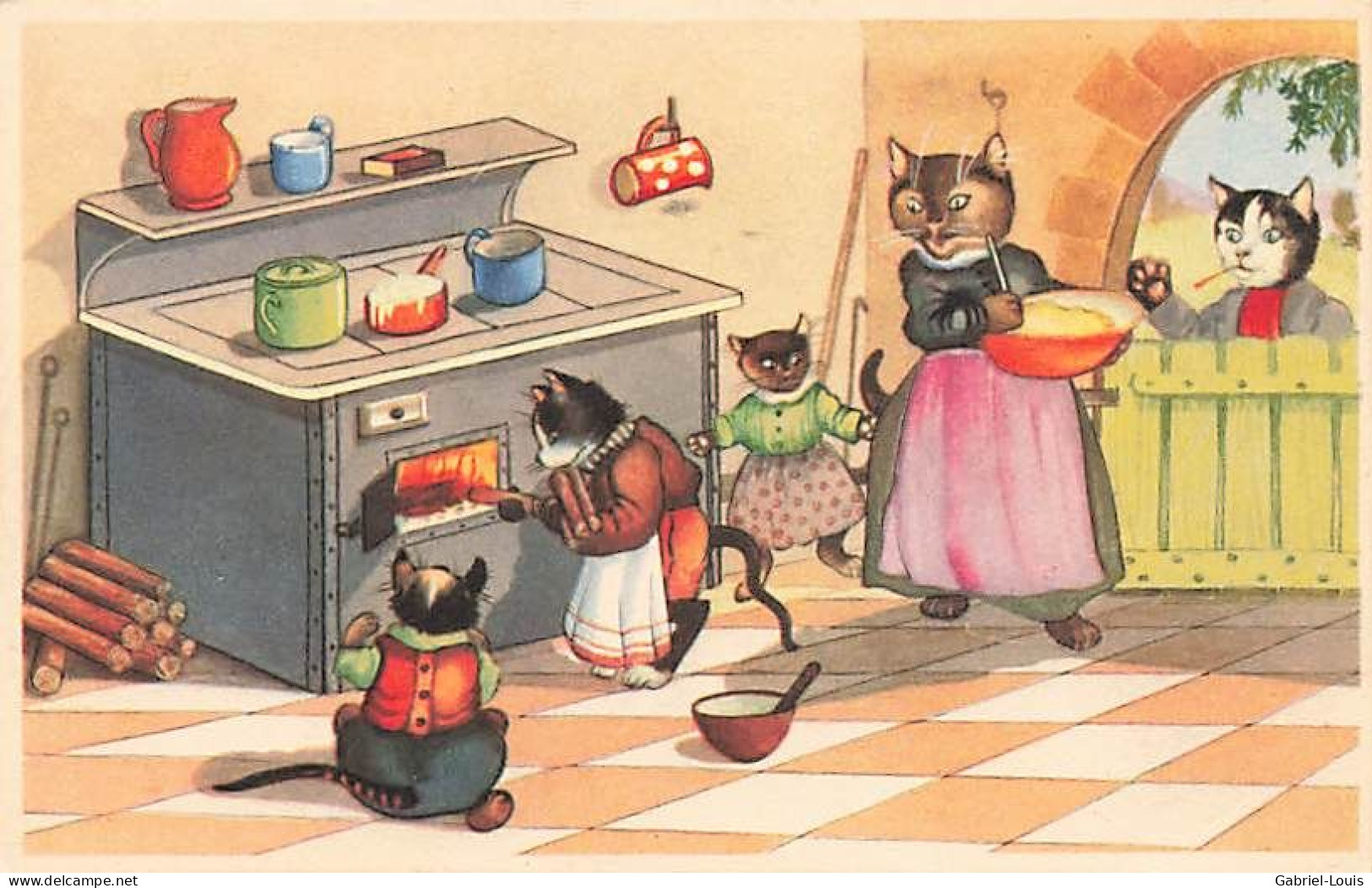 Chats Qui Font De La Cuisine Cuisiniers Katzen, Die Kochen Köche Chats About The Cuisine Of The Chefs - Dressed Animals