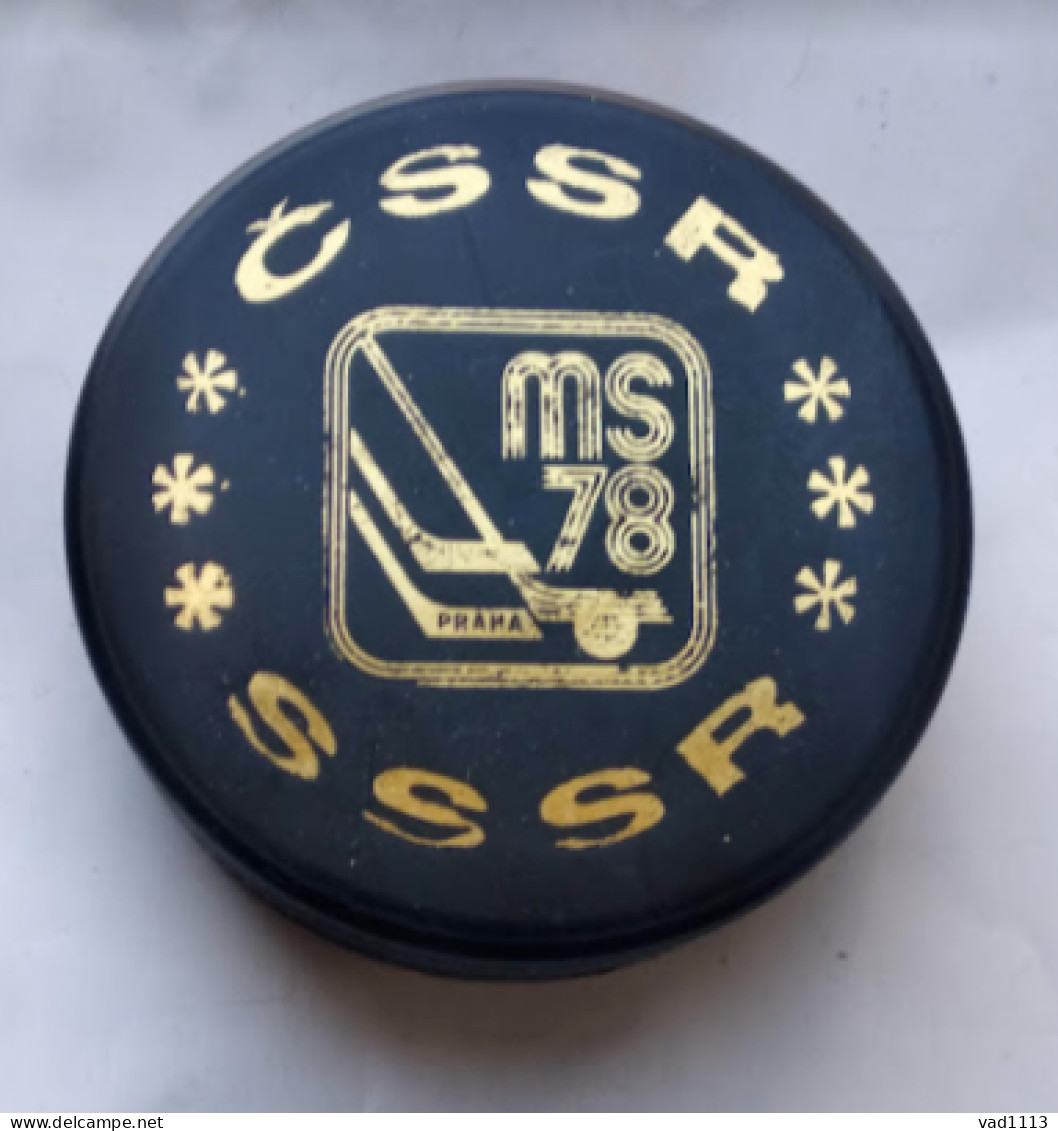 Ice Hockey - Official Puck IIHF World Cup 1978 Czechoslovakia, CSSR-USSR - Autres & Non Classés