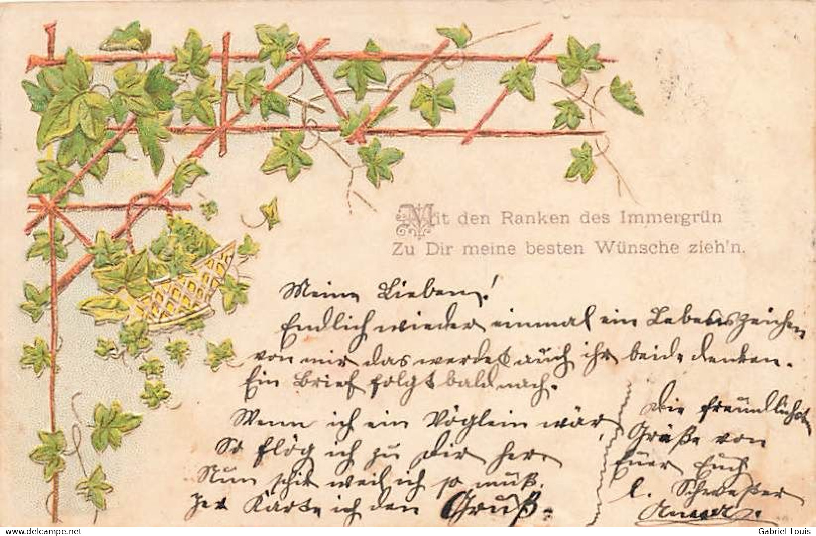 Gaufrée 1900 Vigne Treille Weinrebe Spalier - Weinberge