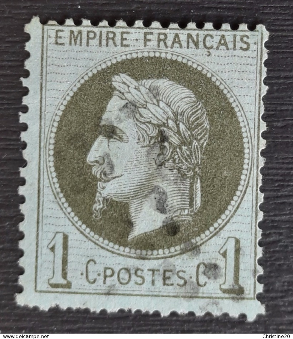 France 1870 N°25 Ob Dents Courtes En Bas Cote 25€ - 1863-1870 Napoléon III Lauré