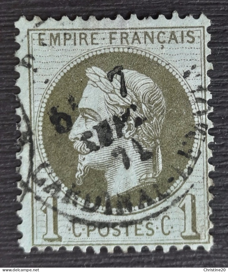 France 1870 N°25 Ob CaD TB Cote 25€ - 1863-1870 Napoléon III Lauré