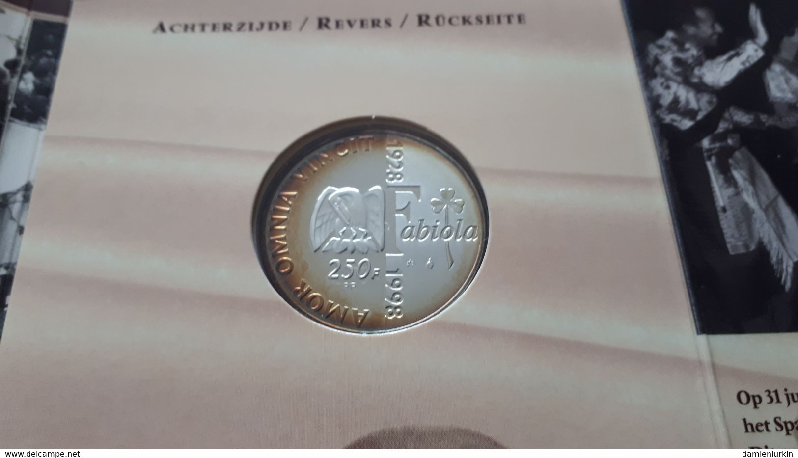 BELGIQUE BELGIE BELGIEN 250 FRANCS ARGENT/ZILVER/SILBER/SILVER 1998 BAUDOUIN ET FABIOLA FRAPPE MEDAILLE QUALITY PROOF - 250 Francs