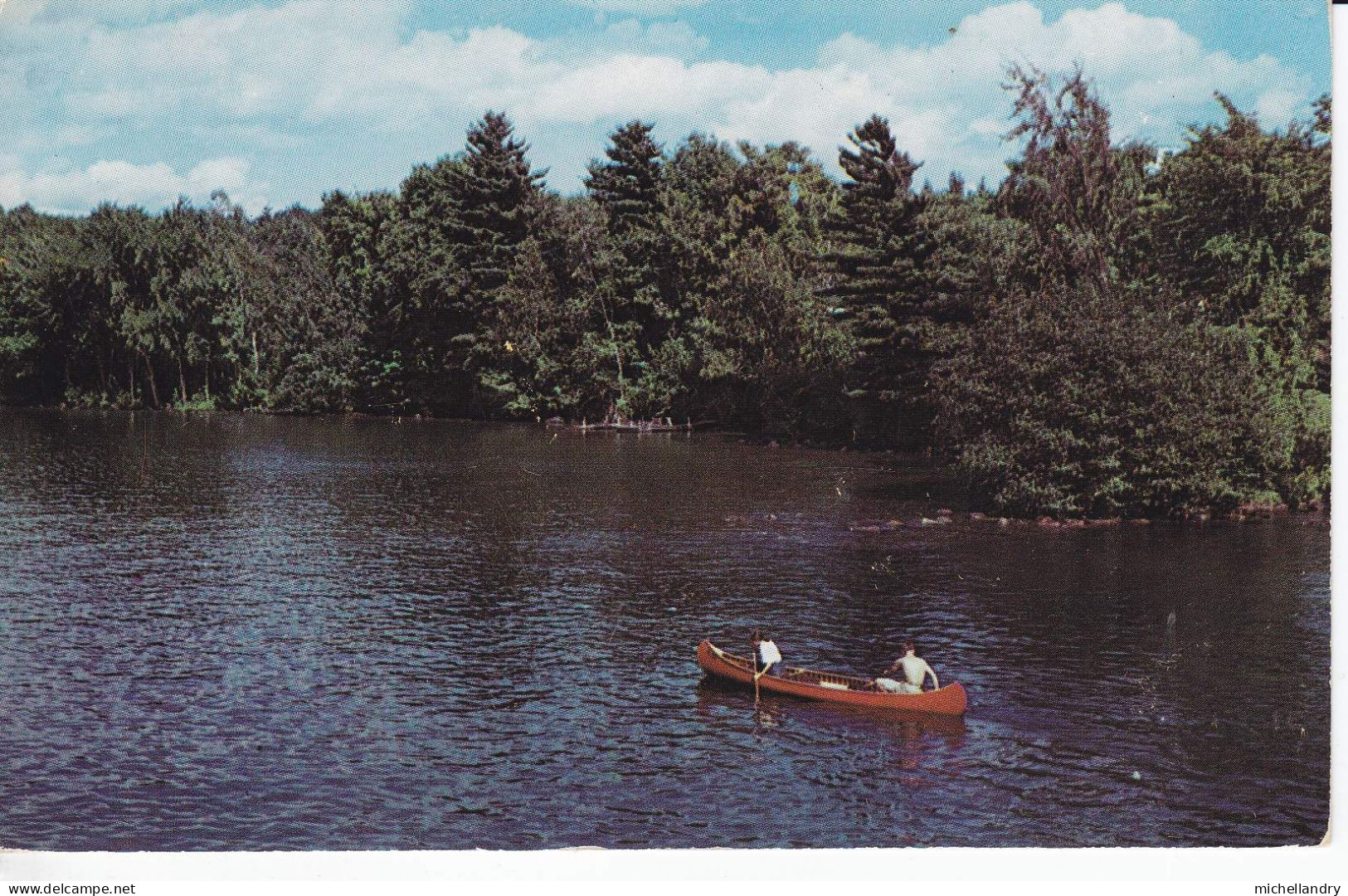 Carte Postal (123226) The Islands On Lake George New York Jul 17 1954 Timbre 2c US Avec écriture - Lake George