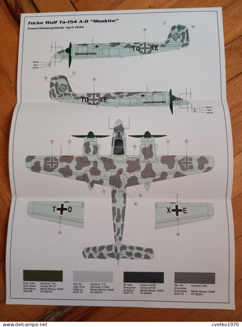 Focke Wulf Ta-154 Moskito, 1/72, PM Model Turkey (free international shipping)