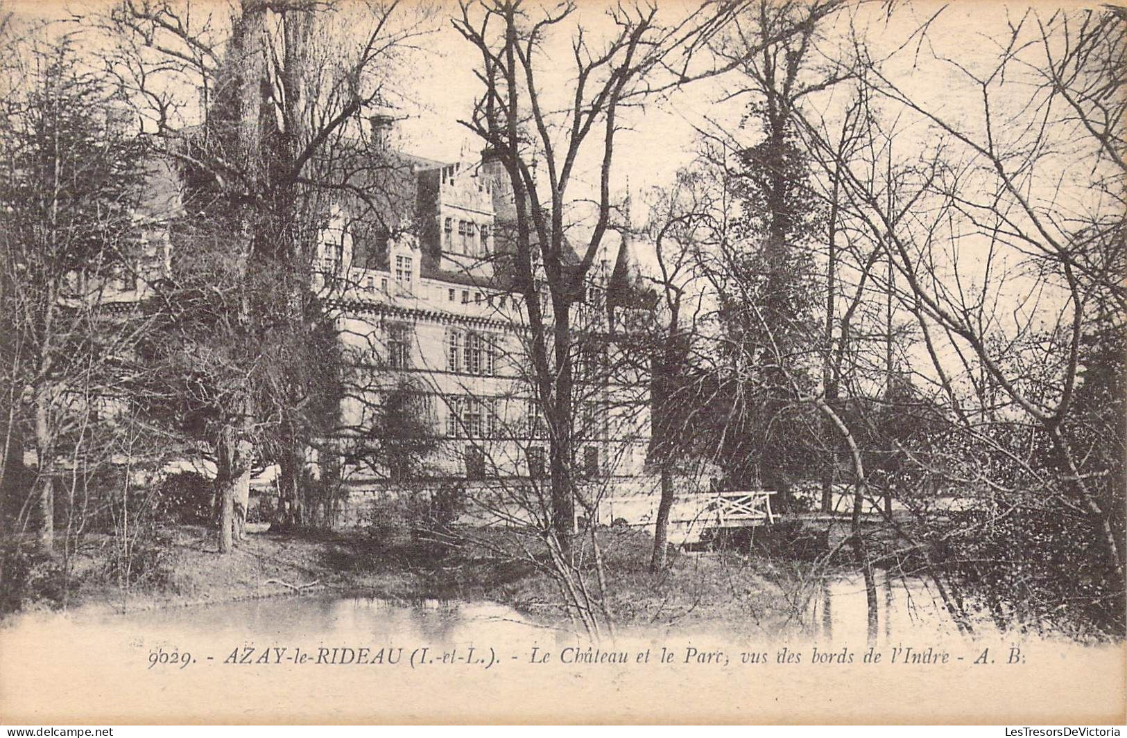 FRANCE - 37 - AZAY LE RIDEAU - Le Château Et Le Parc Vus Des Bords De L'Indre - A B - Carte Postale Ancienne - Azay-le-Rideau