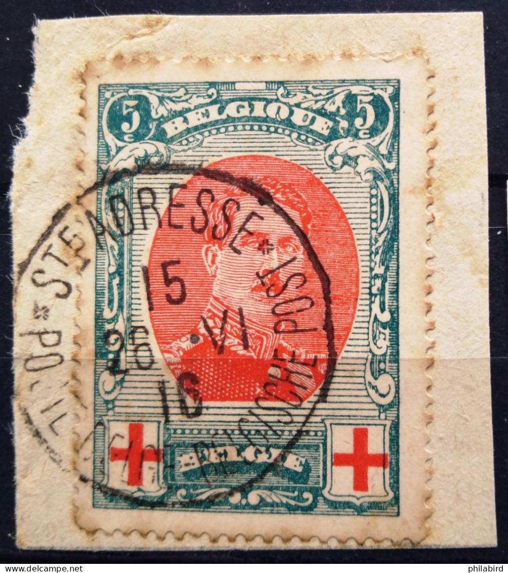 BELGIQUE                    N° 132                  OBLITERE - 1914-1915 Croix-Rouge