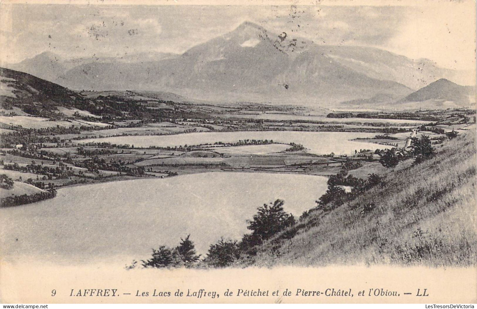 FRANCE - 38 - LAFFREY - Les Lacs De Laffrey De Pétichet Et De Pierre Châtel Et L'Obiou - LL - Carte Postale Ancienne - Laffrey