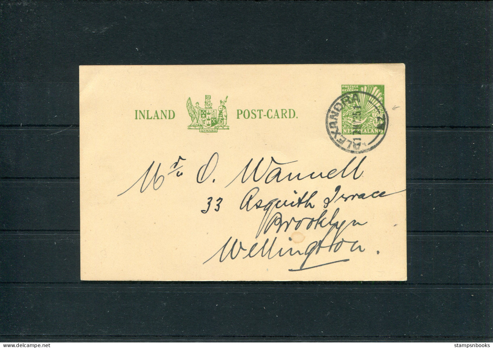 1935 New Zealand Stationery Postcard Alexandra - Wellington. Rifle Club - Postal Stationery