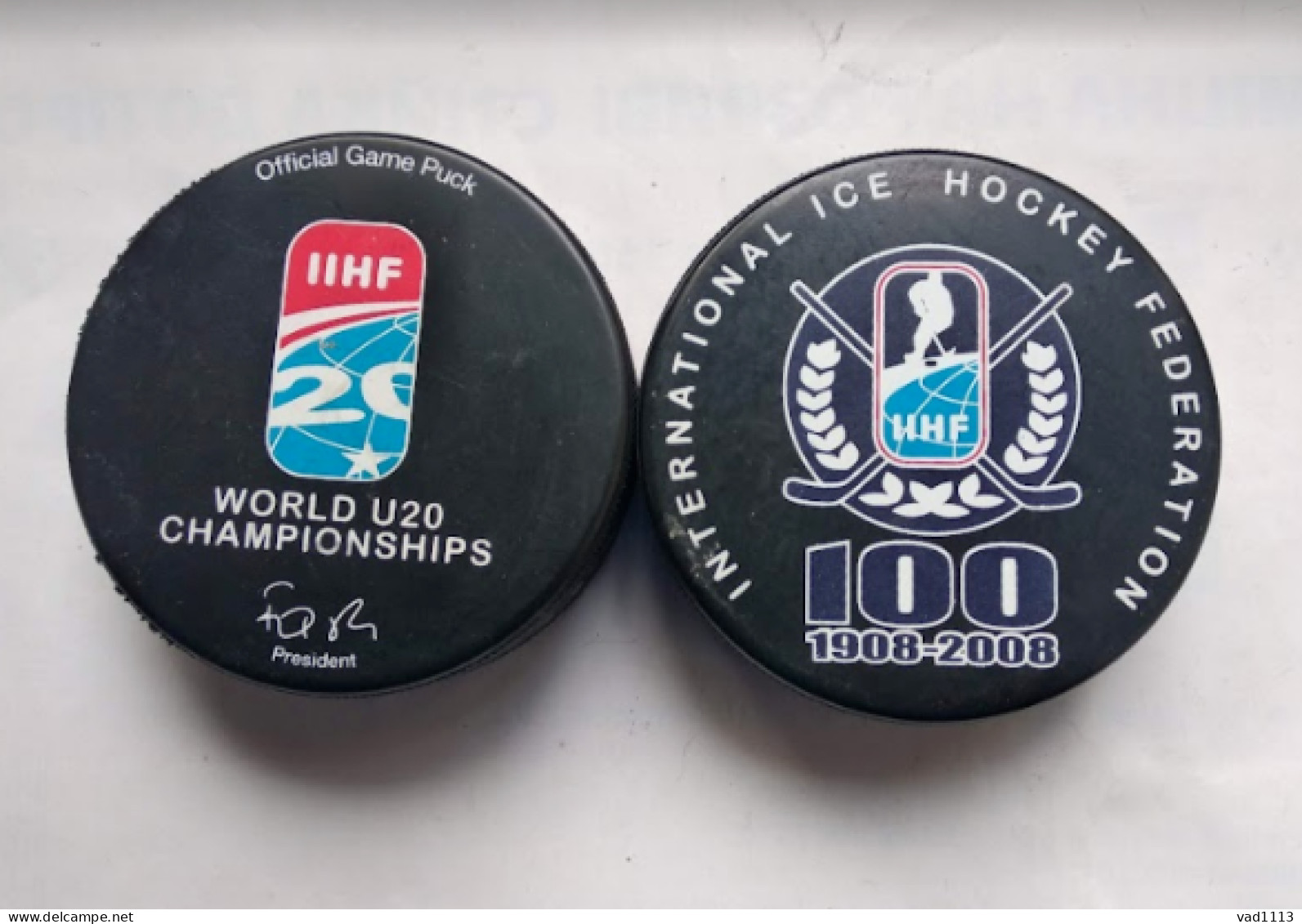 Ice Hockey - Official Game Puck IIHF World Cup 2008 U20 For All Division I, II, III - Otros & Sin Clasificación