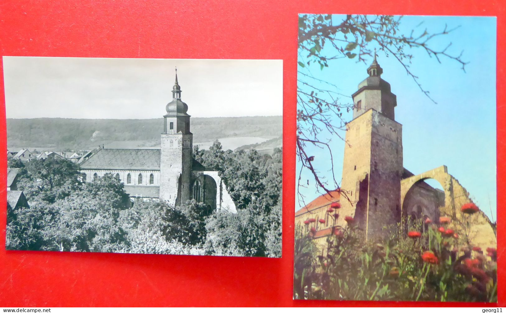 2 X Thalbürgel - Kirche - Kloster - Ruine - 1983, 1984 - Echt Foto - Thüringen - Bad Klosterlausnitz