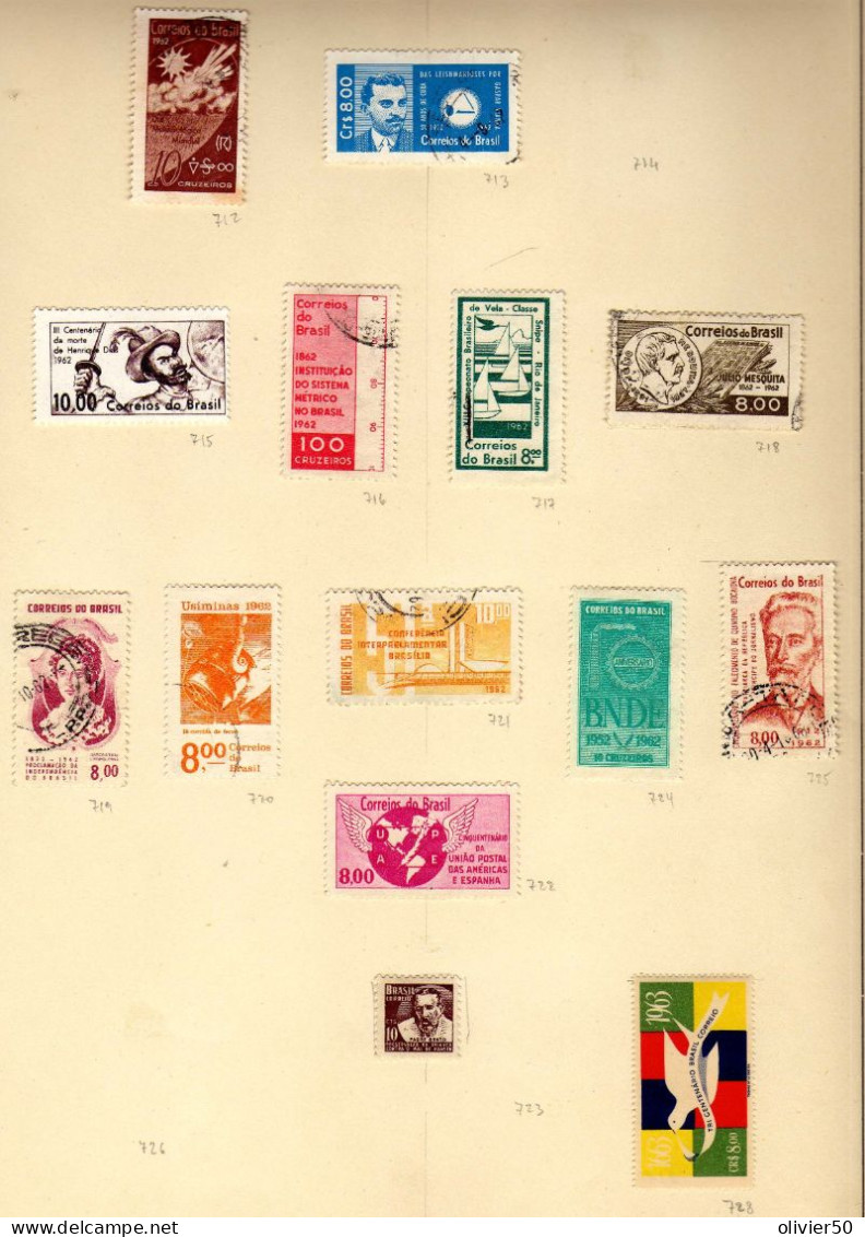Bresil (1962-67) - Evenements - Celebrites -  Obliteres Et Neufs**/* - MLH Or MNH  - 3 Pages -  41 Val. - Used Stamps
