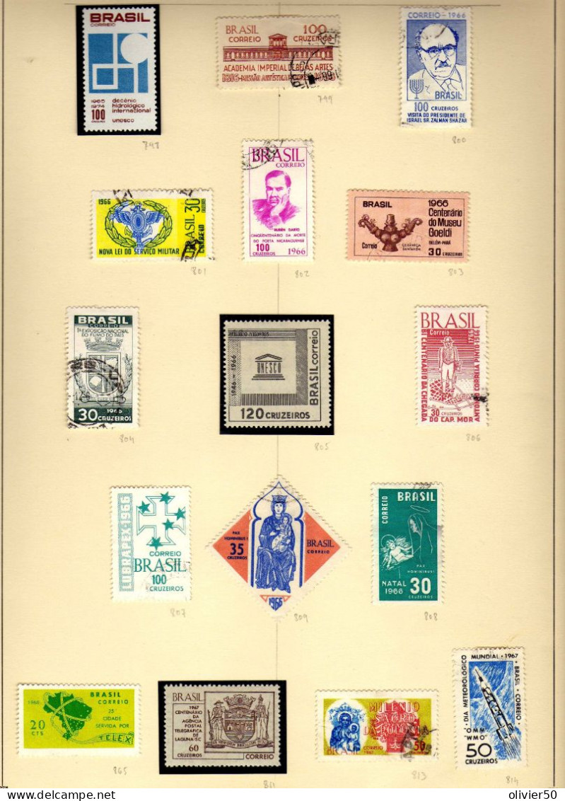 Bresil (1962-67) - Evenements - Celebrites -  Obliteres Et Neufs**/* - MLH Or MNH  - 3 Pages -  41 Val. - Used Stamps