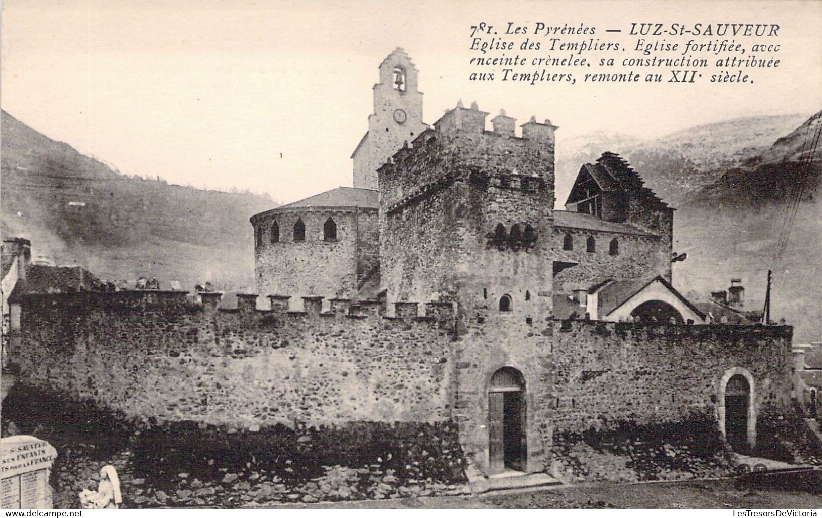 FRANCE - 65 - LUZ St Sauveur - Eglise Des Templiers - Carte Postale Ancienne - Luz Saint Sauveur