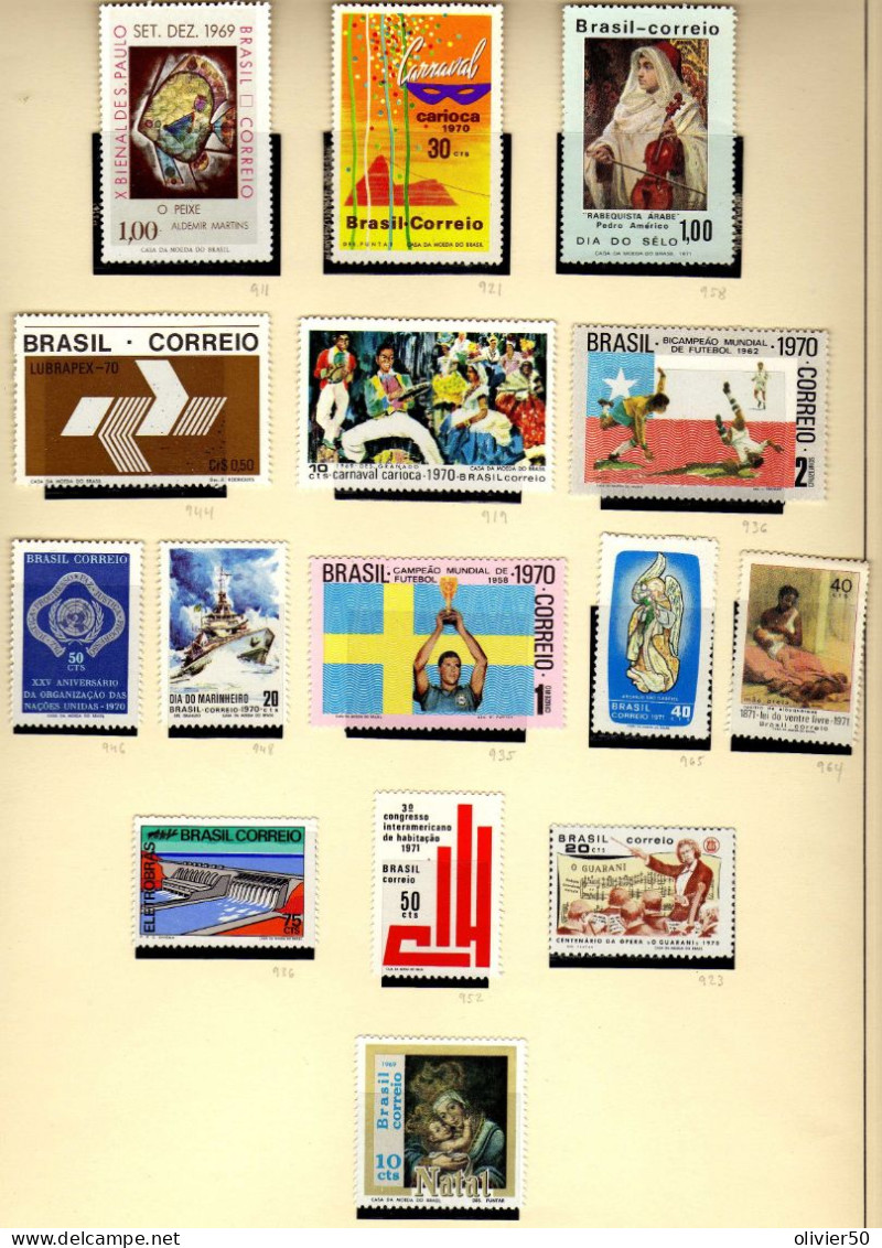 Bresil (1969-74)  -  Art - Evenements - Noel Obliteres Et Neufs**/* - MLH Or MNH  - 3 Pages -  49 Val. - Usati