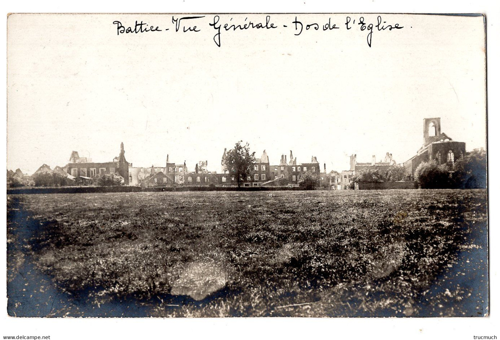 BATTICE - Vue Générale - Dos De L'église *ruines Guerre 14-18* - Herve