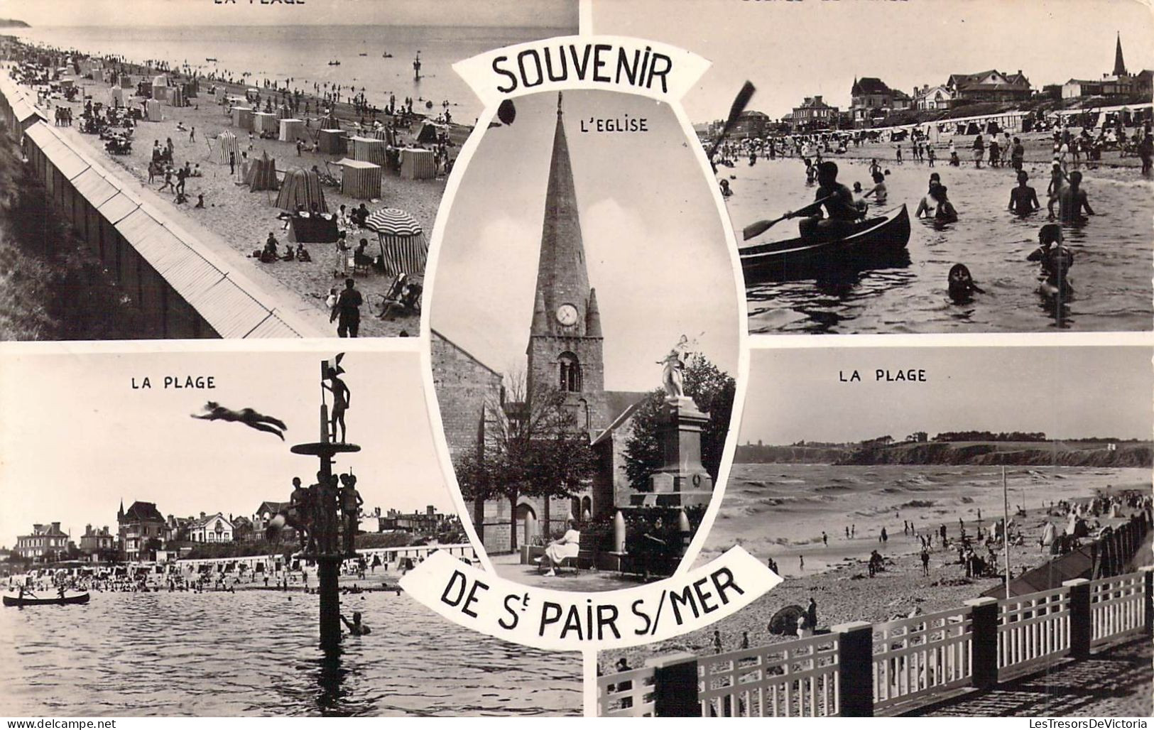 FRANCE - 50 - ST PAIR SUR MER - Souvenir - Multivues - Carte Postale Ancienne - Saint Pair Sur Mer