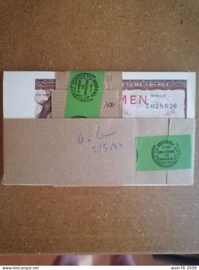 Chèque Postal De Voyage "Spécimen Sans Valeur" 100F - Specimen