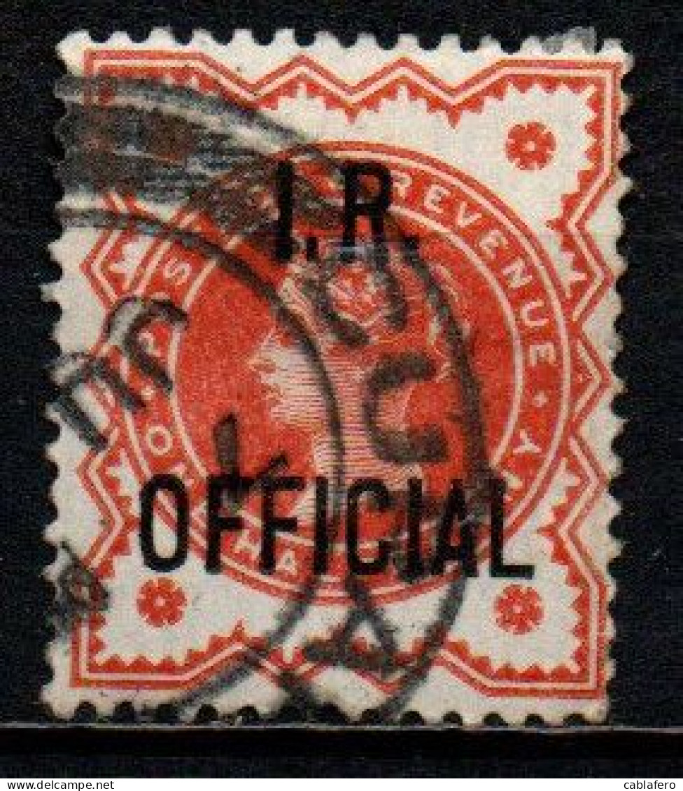 GRAN BRETAGNA - 1888 - SOVRASTAMPA - I.R. OFFICIAL - OVERPRINTED - USATO - Service