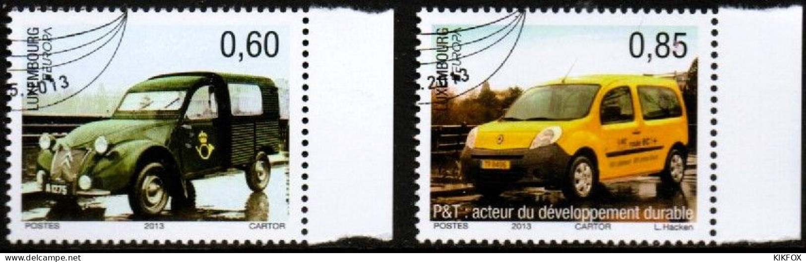 LUXEMBOURG, LUXEMBURG 2013, MI 1969 - 1970, EUROPA, POSTFAHRZEUGE, ESST GESTEMPELT,OBLITERE - Oblitérés