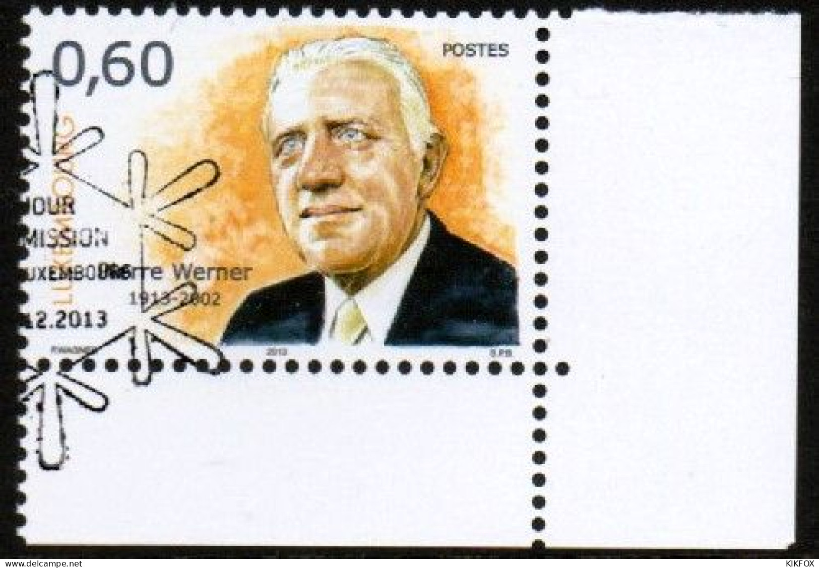 LUXEMBOURG, LUXEMBURG 2013, MI 1986, 100 GEBUTSTAG PIERRE WERNER, ESST GESTEMPELT,OBLITERE - Used Stamps