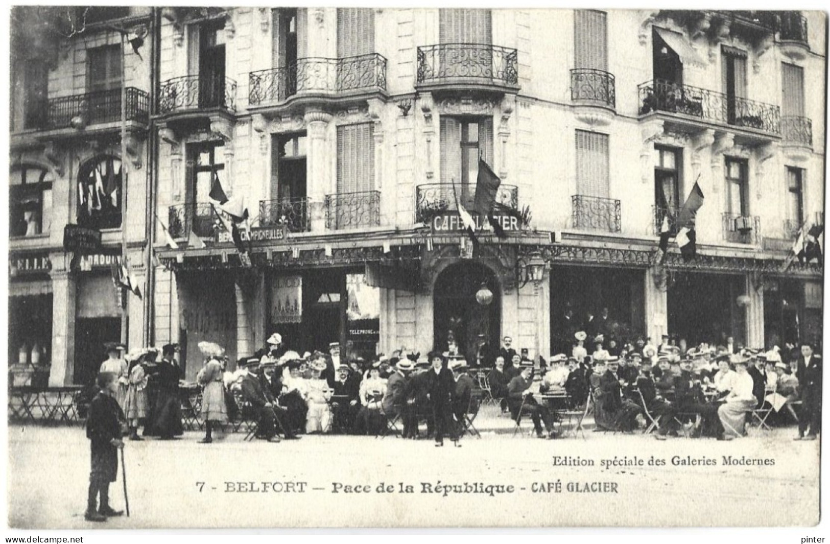 BELFORT - Place De La République - Café Glacier - Belfort – Siège De Belfort