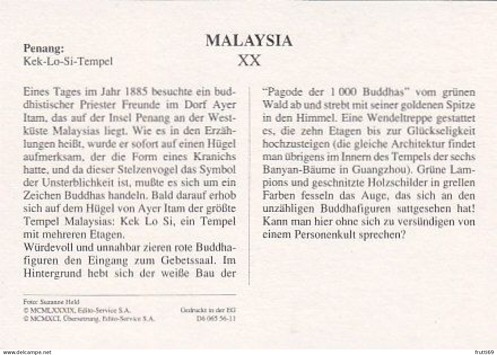AK148189 MALAYSIA - Penang - Kek-Lo-Si-Tempel - Malaysia